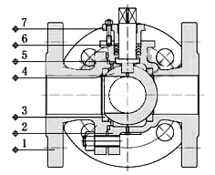 電動三通球閥結構示意圖